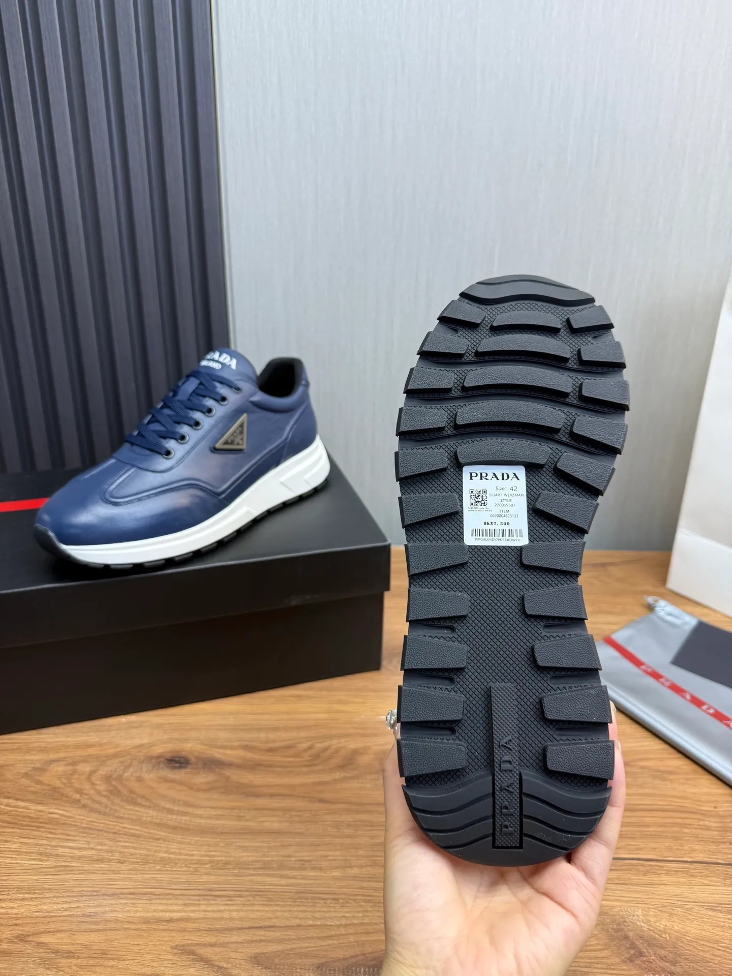 Factory price 640💰 [PRADA] Popular items in men's shoe counters, synchronized with the official website, 1 high-quality shipment ✔️Original cowhide + cowhide lining, 1🆚1 replica, original sole, 38-45 (45 customized, non-refundable)